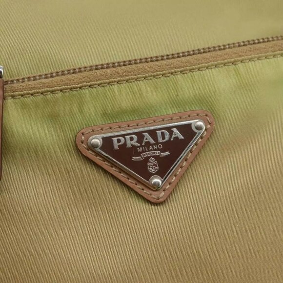 PRADA Hand Bag Nylon Beige Auth - Picture 7 of 15